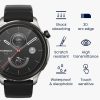 Set 2 Folii de protectie Kwmobile pentru Amazfit GTR 4, Transparent/Negru, Polimer, KWM000024VN001C