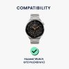 Set 2 Folii de protectie Kwmobile pentru Huawei Watch GT 3 Pro (43mm), Transparent/Negru, Polimer, KWM000024VV001C