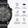 Set 2 Folii de protectie Kwmobile pentru Huawei Watch GT 3 (46mm), Transparent/Negru, Polimer, KWM000024VX001C