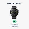 Set 2 Folii de protectie Kwmobile pentru Huawei Watch GT 3 (46mm), Transparent/Negru, Polimer, KWM000024VX001C