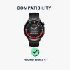 Set 2 Folii de protectie Kwmobile pentru Huawei Watch 4, Transparent/Negru, Polimer, KWM000024VY001C