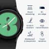 Set 2 Folii de protectie Kwmobile pentru Samsung Galaxy Watch 4, Transparent/Negru, Polimer, KWM000024WD001C