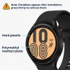 Set 2 Folii de protectie Kwmobile pentru Samsung Galaxy Watch 4, Transparent/Negru, Polimer, KWM000024WE001C