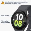 Set 2 Folii de protectie Kwmobile pentru Samsung Galaxy Watch 5, Transparent/Negru, Polimer, KWM000024WG001C