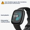 Set 2 Folii de protectie Kwmobile pentru Fitbit Versa 4/Sense 2, Transparent/Negru, Polimer, KWM000024WK001C