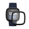 Set 2 Folii de protectie Kwmobile pentru Fitbit Versa 3, Transparent/Negru, Polimer, KWM000024WL001C