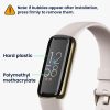 Set 2 Folii de protectie Kwmobile pentru Fitbit Luxe, Transparent/Negru, Polimer, KWM000024WN001C