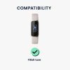 Set 2 Folii de protectie Kwmobile pentru Fitbit Luxe, Transparent/Negru, Polimer, KWM000024WN001C