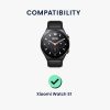 Set 2 Folii de protectie Kwmobile pentru Xiaomi Watch S1, Transparent/Negru, Polimer, KWM000024WU001C