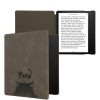 Husa Kwmobile pentru Amazon Kindle Oasis 10, Gri/Negru, Piele ecologica, KWM000014ND014C