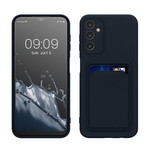 Husa Kwmobile pentru Samsung Galaxy A14 5G, Albastru inchis, Silicon, KWM0000191A002C