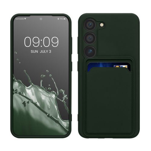 Husa Kwmobile pentru Samsung Galaxy S23, Verde inchis, Silicon, KWM0000191D004C