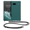 Husa Kwmobile pentru Google Pixel 7a, Verde inchis, Silicon, KWM000019YH007C