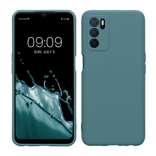 Husa Kwmobile pentru OPPO A16/A16s/A54s, Verde inchis, Silicon, KWM0000157V019C