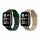 Set 2 Curele Kwmobile pentru Xiaomi Redmi Watch 3 Active, Verde inchis/Bej, Silicon, KWM000024XY002C