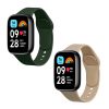 Set 2 Curele Kwmobile pentru Xiaomi Redmi Watch 3 Active, Verde inchis/Bej, Silicon, KWM000024XY002C