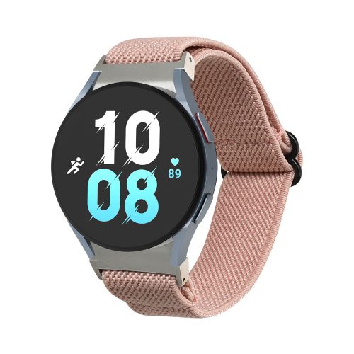 Curea Kwmobile pentru Samsung Galaxy Watch 5/Galaxy Watch 5 Pro/Galaxy Watch 4, Roz deschis, Nylon, KWM000024XZ002C