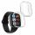 Set 2 Huse Kwmobile pentru Xiaomi Redmi Watch 3 Active, Transparent, Silicon, KWM000024YF001C