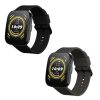 Set 2 Curele Kwmobile pentru Amazfit Bip 5/GTR 4, Negru/Gri, Silicon, KWM000024YT002C