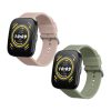 Set 2 Curele Kwmobile pentru Amazfit Bip 5/GTR 4, Verde/Roz, Silicon, KWM000024YT003C