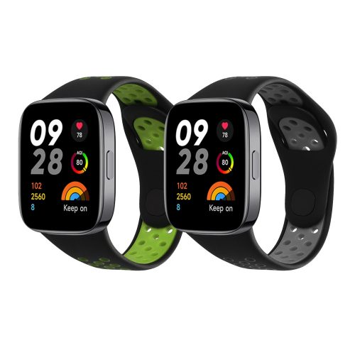 Set 2 Curele Kwmobile pentru Xiaomi Redmi Watch 3 Active, Multicolor, Silicon, KWM000024YV002C