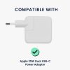 Husa Incarcator Kwmobile pentru Apple 35W Dual USB-C Power Adapter, Alb, Silicon, KWM000024YY001C