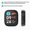 Set 2 Huse Kwmobile cu sticla securizata pentru Xiaomi Redmi Watch 3 Active / Redmi Watch 3 Lite, Transparent, Plastic, KWM000024ZD001C