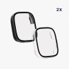 Set 2 Huse Kwmobile cu sticla securizata pentru Xiaomi Redmi Watch 3 Active / Redmi Watch 3 Lite, Transparent/Negru, Plastic, KWM000024ZD002C