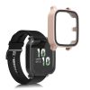 Set 2 Huse Kwmobile cu sticla securizata pentru Garmin Venu Sq 2 Music, Transparent/Roz, Plastic, KWM000024ZF003C