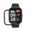 Set 2 Folii de protectie Kwmobile pentru Xiaomi Redmi Watch 3 Active, Transparent/Negru, Polimer, KWM000024ZH001C