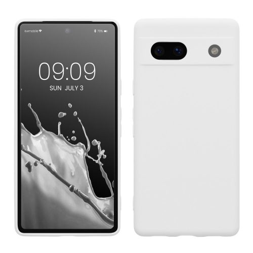 Husa Kwmobile pentru Google Pixel 7a, Alb, Silicon, KWM000019YF015C