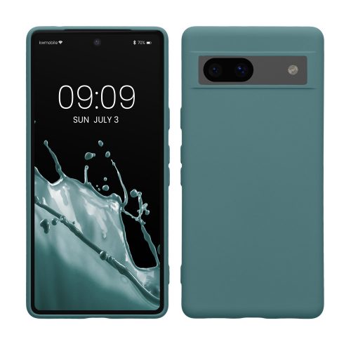 Husa Kwmobile pentru Google Pixel 7a, Verde inchis, Silicon, KWM000019YV011C