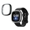 Set 2 Huse Kwmobile pentru Fitbit Versa 3/Sense, Transparent/Negru, Plastic, KWM000024ZI001C