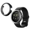 Set 2 Huse Kwmobile pentru Google Pixel Watch, Transparent/Negru, Plastic, KWM000024ZK001C