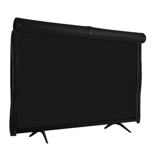 Husa rollup Kwmobile pentru televizor de 55 inch, Negru, Plastic, KWM000024ZQ001C