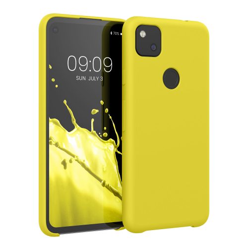 Husa Kwmobile pentru Google Pixel 4a, Galben, Silicon, KWM000011HX063C