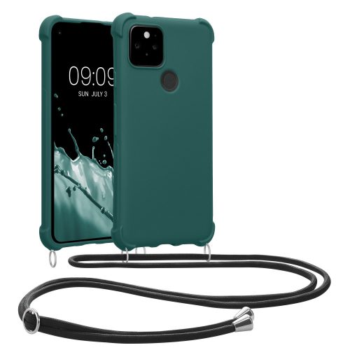 Husa Kwmobile pentru Google Pixel 5, Verde inchis, Silicon, KWM0000126U009C