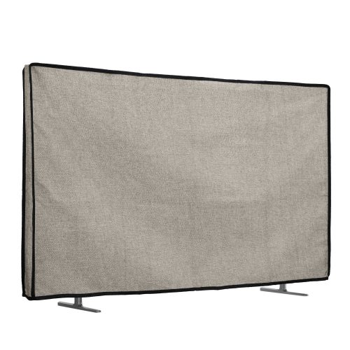 Husa de in Kwmobile pentru televizor de 40 inch, Maro deschis, Textil, KWM0000250B002C