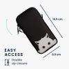 Husa Universala Kwmobile pentru telefon, Marime L - 6.5 inch, Negru/Alb, Neopren, KWM000016AJ026C