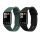 Set 2 Curele Kwmobile pentru Xiaomi Mi Band 8 Pro, Negru/Verde inchis, Silicon, KWM0000250D002C