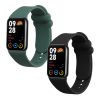 Set 2 Curele Kwmobile pentru Xiaomi Mi Band 8 Pro, Negru/Verde inchis, Silicon, KWM0000250D002C