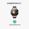 Set 2 Folii de protectie Kwmobile pentru Huawei Watch 4 Pro, Transparent/Negru, Polimer, KWM0000250Q001C