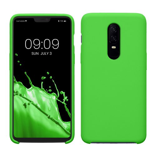 Husa Kwmobile pentru OnePlus 6, Verde, Silicon, KWM0000099A032C