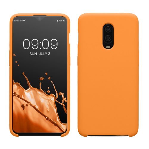 Husa Kwmobile pentru OnePlus 6T, Portocaliu, Silicon, KWM000009BL033C