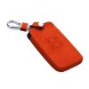 Husa Cheie Auto Kwmobile pentru Renault 4 Butoane - Smart Key, Portocaliu, Piele ecologica, KWM0000100H010C