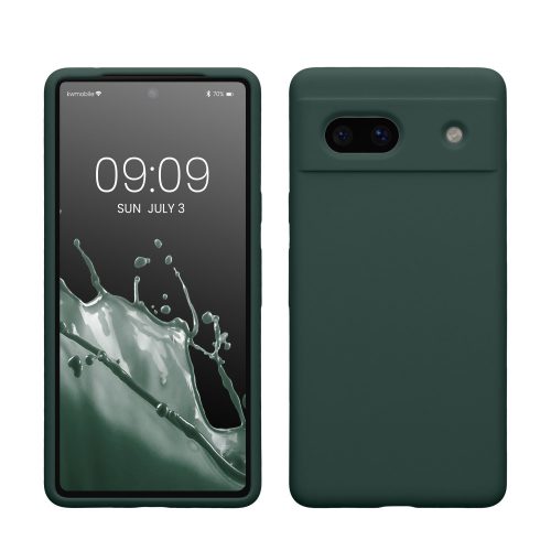 Husa Kwmobile pentru Google Pixel 7a, Verde inchis, Silicon, KWM000019YE035C