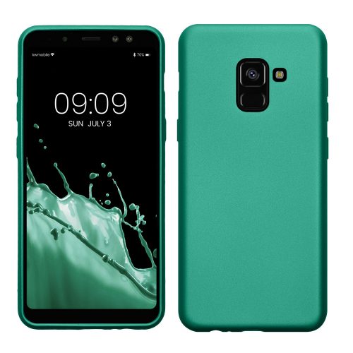 Husa Kwmobile pentru Samsung Galaxy A8 (2018), Verde, Silicon, KWM0000093L011C