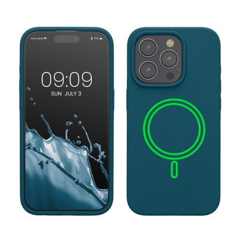 Husa Kwmobile pentru Apple iPhone 15 Pro, Verde, Silicon, KWM000022OF003C