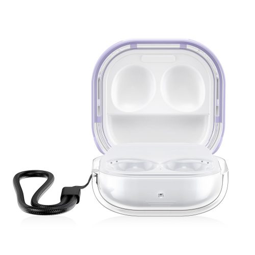 Husa Casti Kwmobile pentru Samsung Galaxy Buds 2 Pro/Buds 2/Buds Live, Transparent/Mov, Silicon, KWM000017SL002C