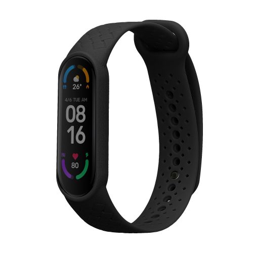 Curea Kwmobile pentru Xiaomi Mi Smart Band 6/Mi Band 6, Negru, Silicon, KWM0000250Y001C